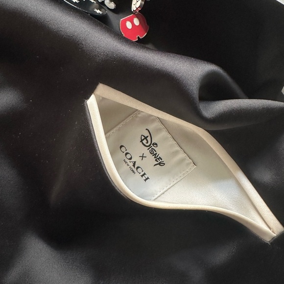 Reversible Disney x Coach Mickey Mouse Satin Varsity Jacket size S - Picture 7 of 8